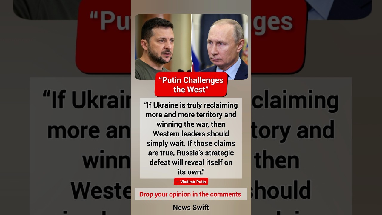 Putin's BOLD Statement on UKRAINE WAR Sparks