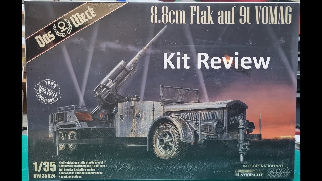 135 Das Werk 8.8cm Flak auf 9t Vomag Kit Review
