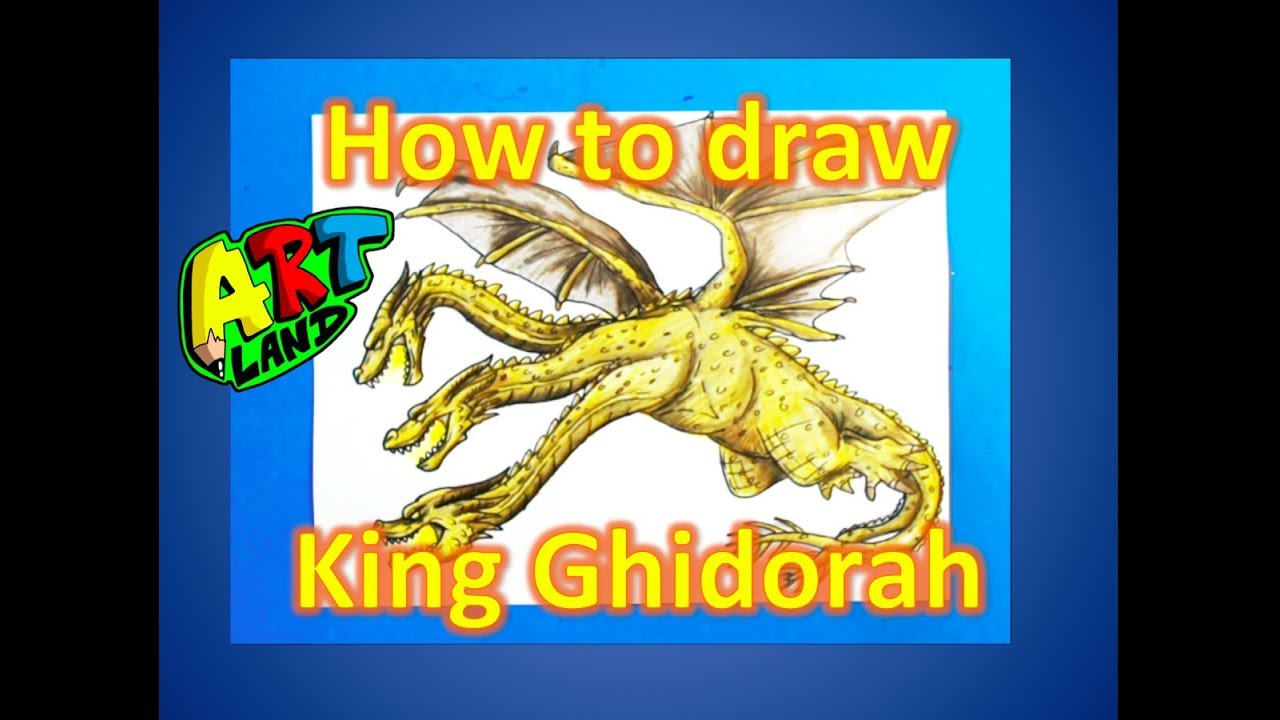 How to draw King Ghidorah from Godzilla King of the Monsters