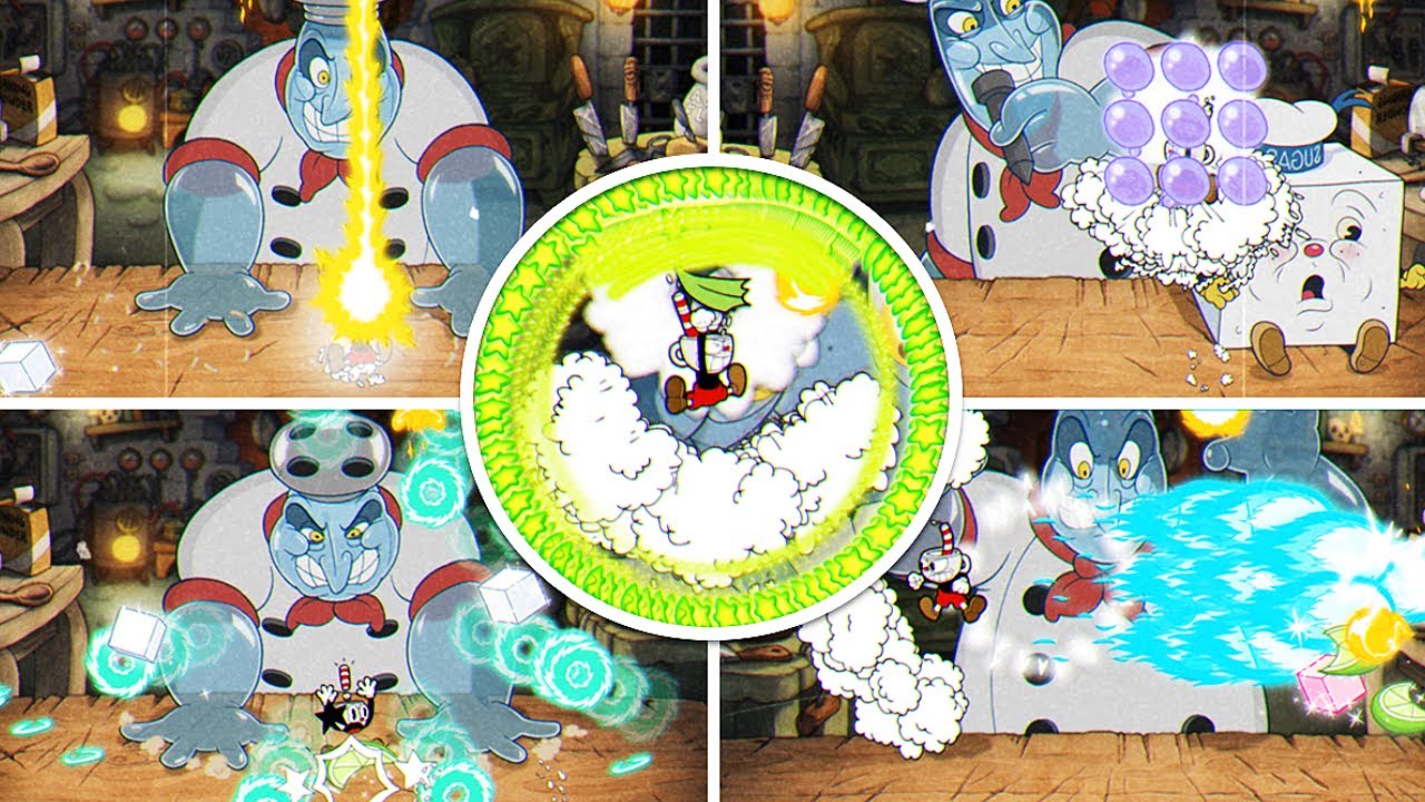 Cuphead DLC - What If You Fight Chef Saltbaker Final Boss with All New Weapons & Super EX Attacks?
