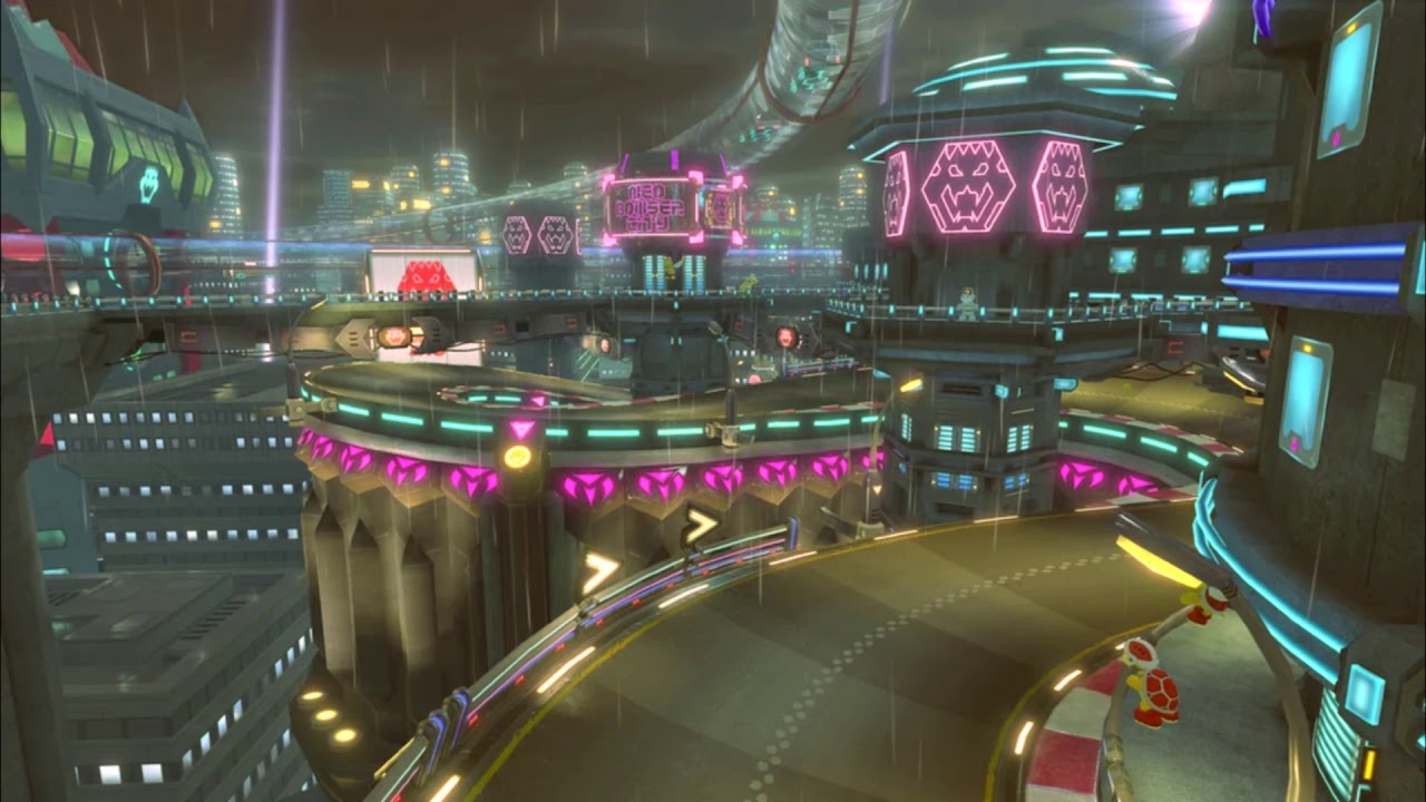 Mario Kart 8 - 3DS Neo Bowser City (Slowed+Reverb+Rain)