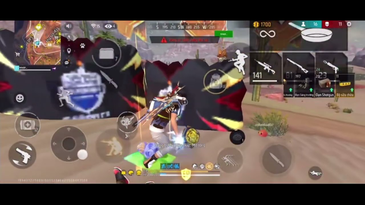 Wag tquy 1 vs 4 huỷ diệt rank việt #freefire 
