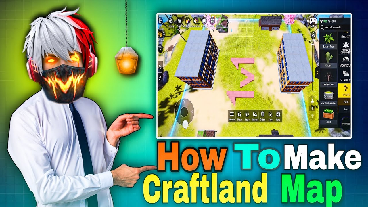 how to create own craftland map/free fire craftland me map kaise banaye #craftland #tutorial 