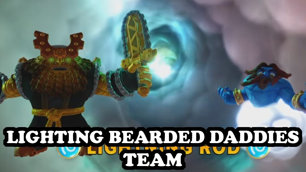 Skylanders Imaginators - Chain Reaction & S2 Lightning Rod GAMEPLAY - LIGHTING BEARDED DADDIES