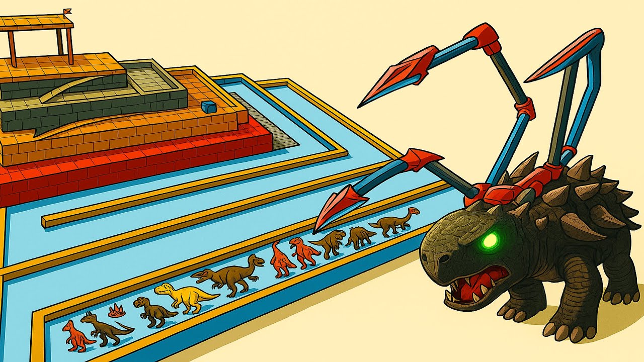 ESCAPE FROM ALIEN ANKYLOSAURUS - Animal Revolt Battle Simulator - ARBS