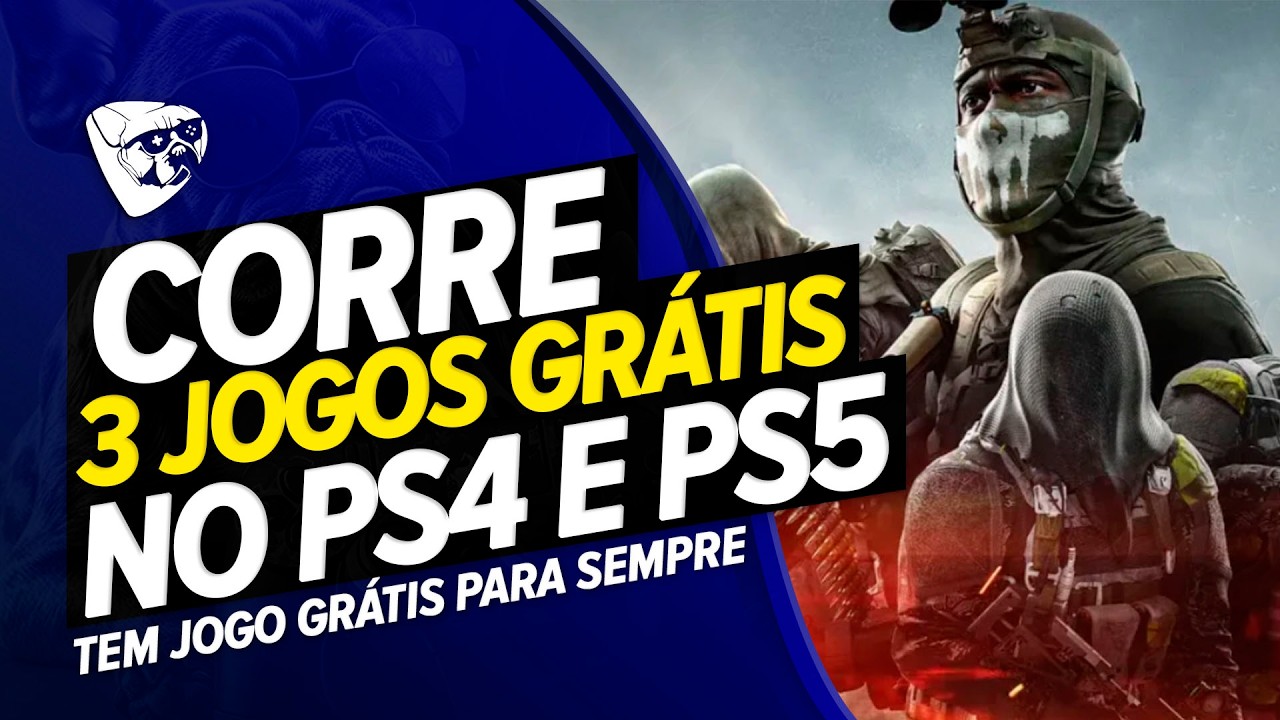 CORRE! 3 JOGOS GRÁTIS No PS4 e PS5 AGORA! TEM JOGO GRÁTIS PARA SEMPRE