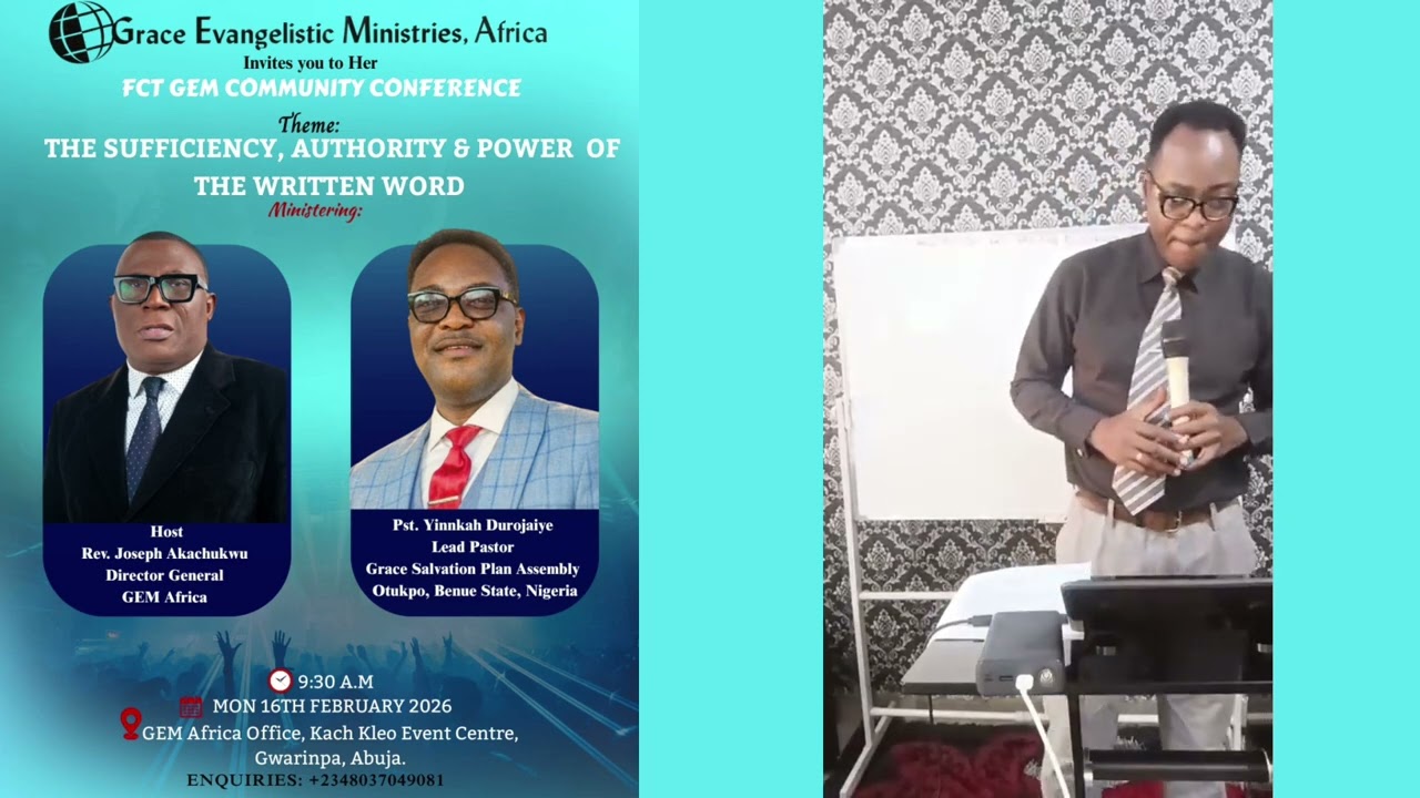 GEM Africa FCT Community Conference - Part 1 The word is Enough - Pastor Yinnkah Durojaiye
