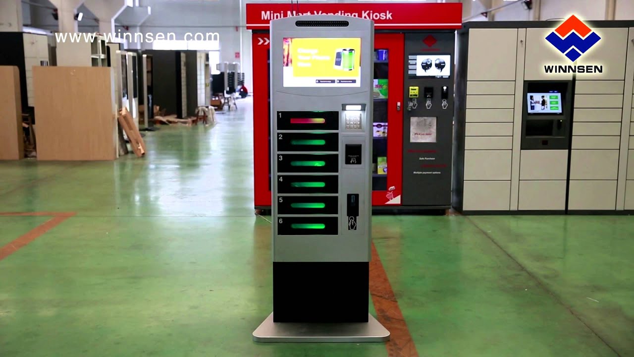 Winnsen Cell Phone Charging Kiosk, with Secured Lockers and Remote Control Option