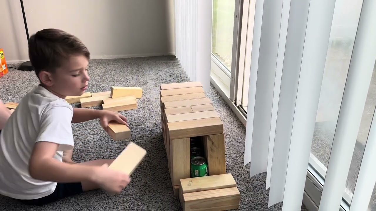 Building a Jenga Fridge to Cool My Drinks on the AC! 🧊🥤@artur_world 