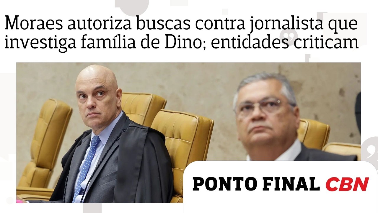 Moraes autoriza buscas contra jornalista que investiga família de Dino; entidades criticam