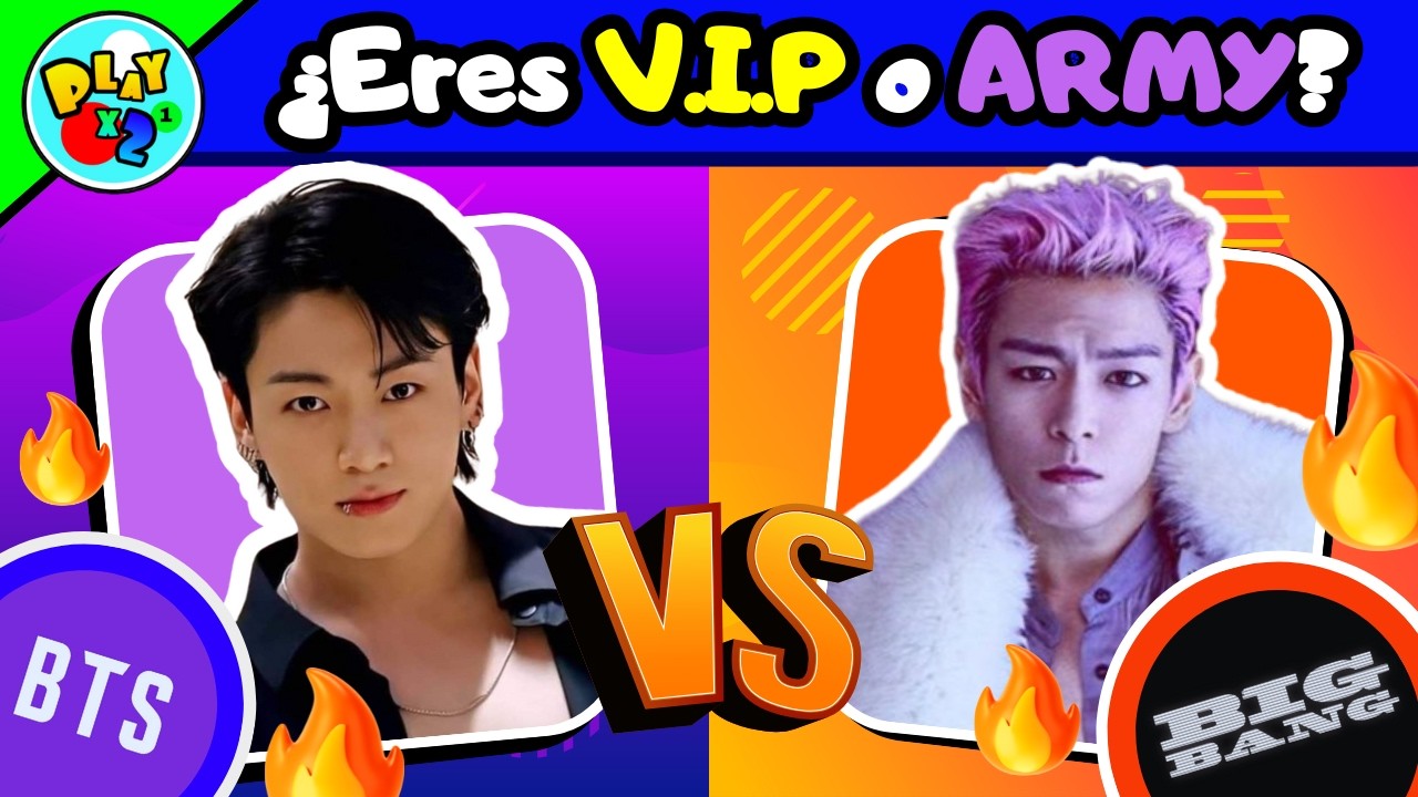 [BTS vs BIGBANG] 💜🔥 ESCOGE AL GANADOR | KPOP QUIZ GAME