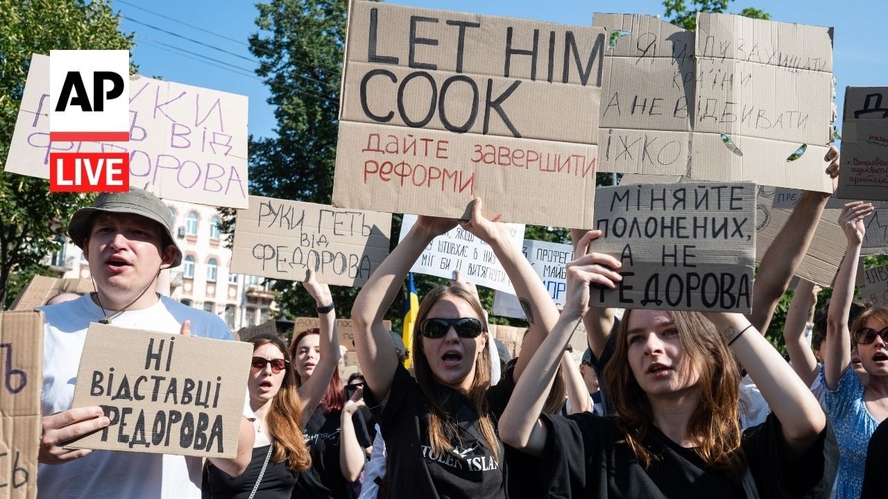 LIVE: Protest in Ukraine as Zelenskyy reshuffles government