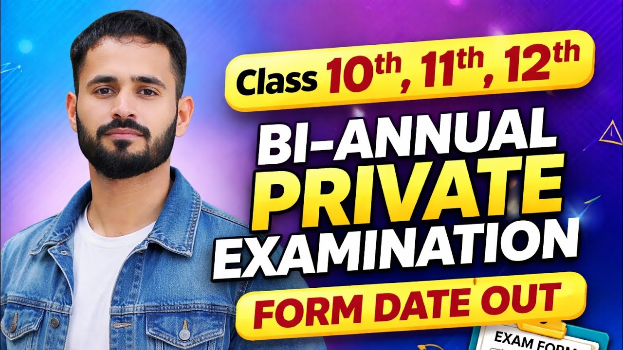 JK BOSE Class 10th, 11th, 12th Bi-annual Private Exam Form ? || Application Form Date.