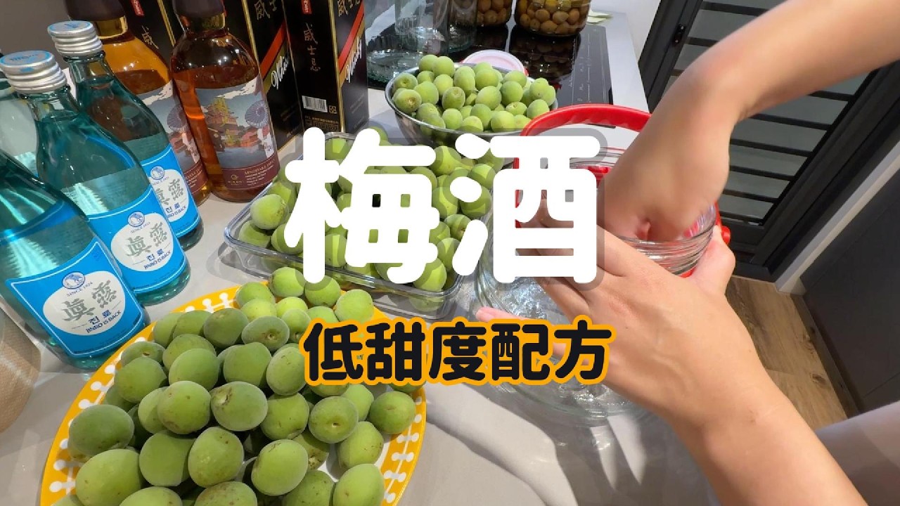 梅酒季限定｜我的最愛私藏基底酒推薦＋低甜度配方＋讓梅子漂亮的小技巧｜花費大公開｜加碼梅子醋配方喔