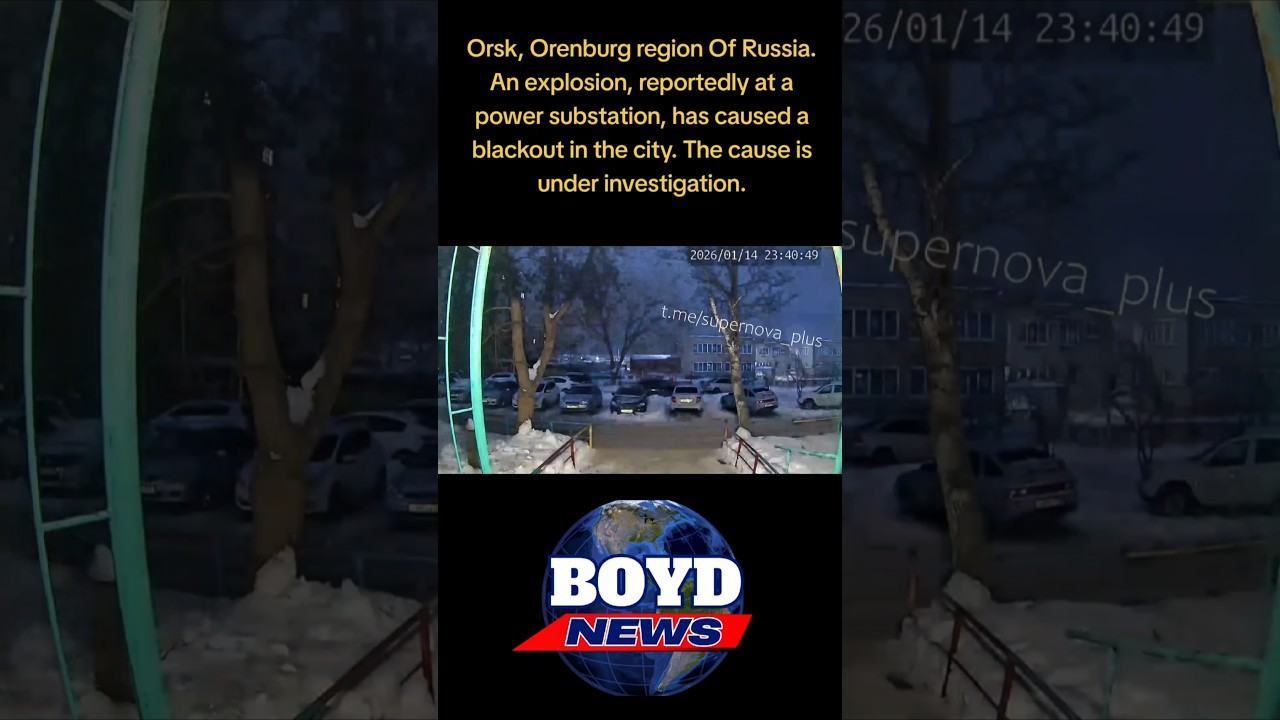 Explosion In Orsk, Orenburg Region Of Russia On An Electrical Substation. 