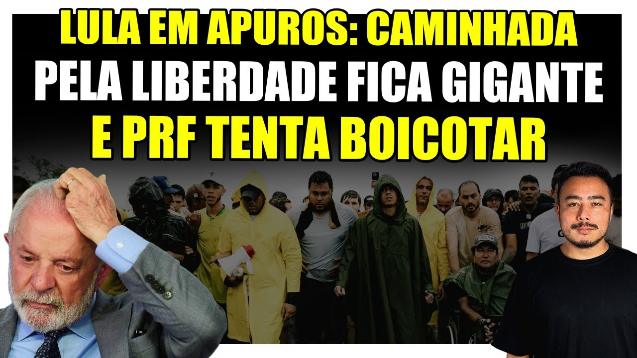 🔴 Lula em apuros: Caminhada pela Liberdade fica gigante e PRF tenta boicotar!