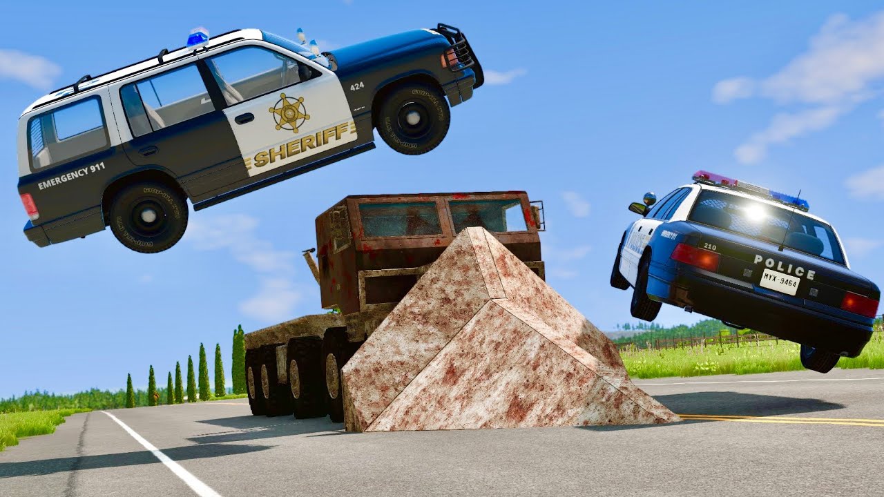 Police Chase and Epic Car Crashes | BeamNG.Drive #8