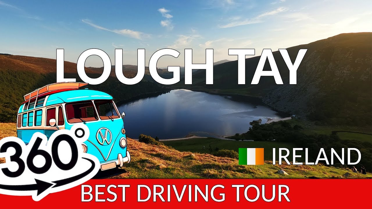 360 Ireland VR Tour - Lough Tay Wicklow Mountains | Ireland 4K  Scenic Drive 360° VR Video
