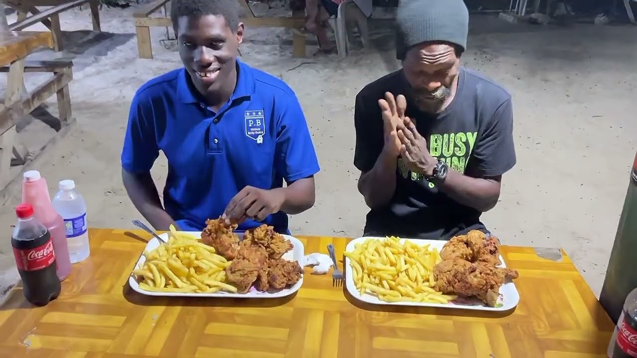 Rasta champ vs African 10 pounds of chicken 🍗 1 bag of fries 🍟 per person