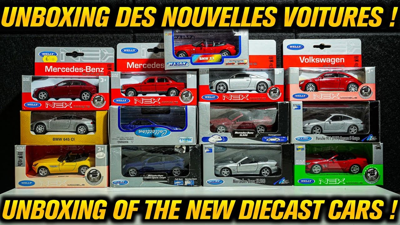 Unboxing de mes 13 NOUVELLES Welly Nex ! (Voitures miniatures) Spéciale 🇩🇪