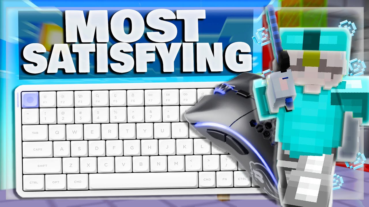 The Most Satisfying Thocky Keyboard for Bedwars ASMR