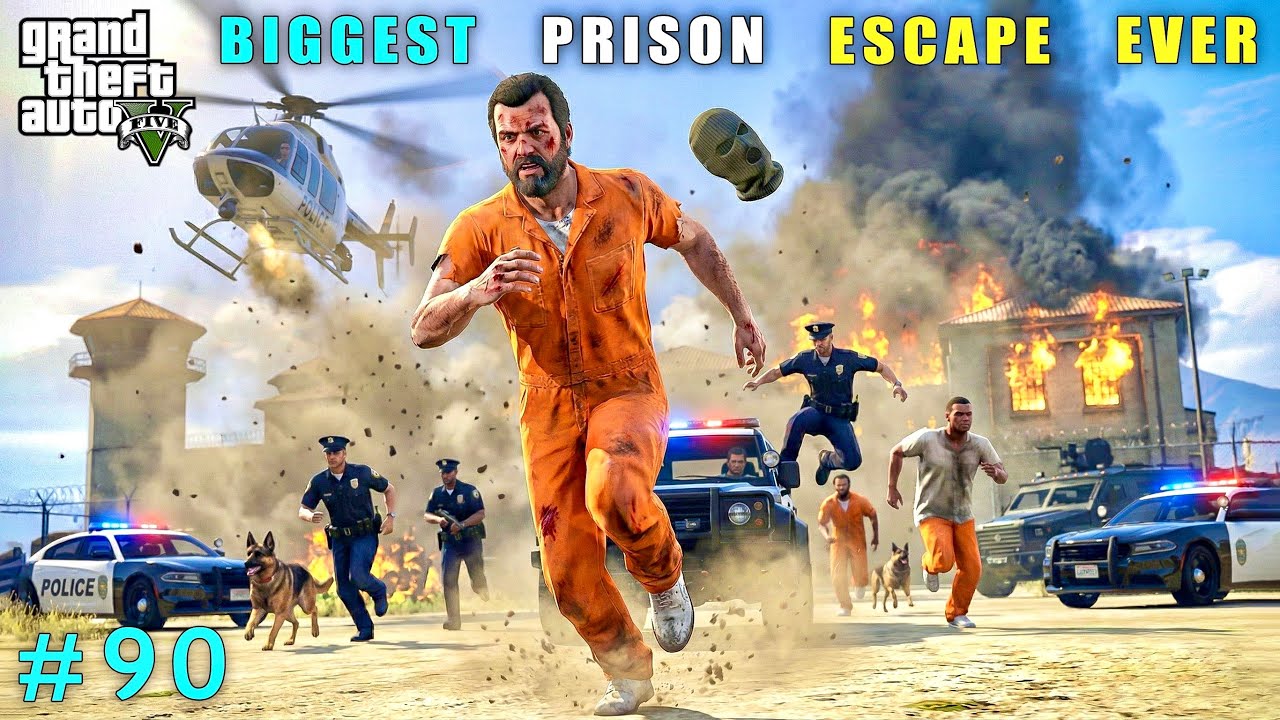 The Biggest Prison Escape Ever | Gta V Gameplay #90
