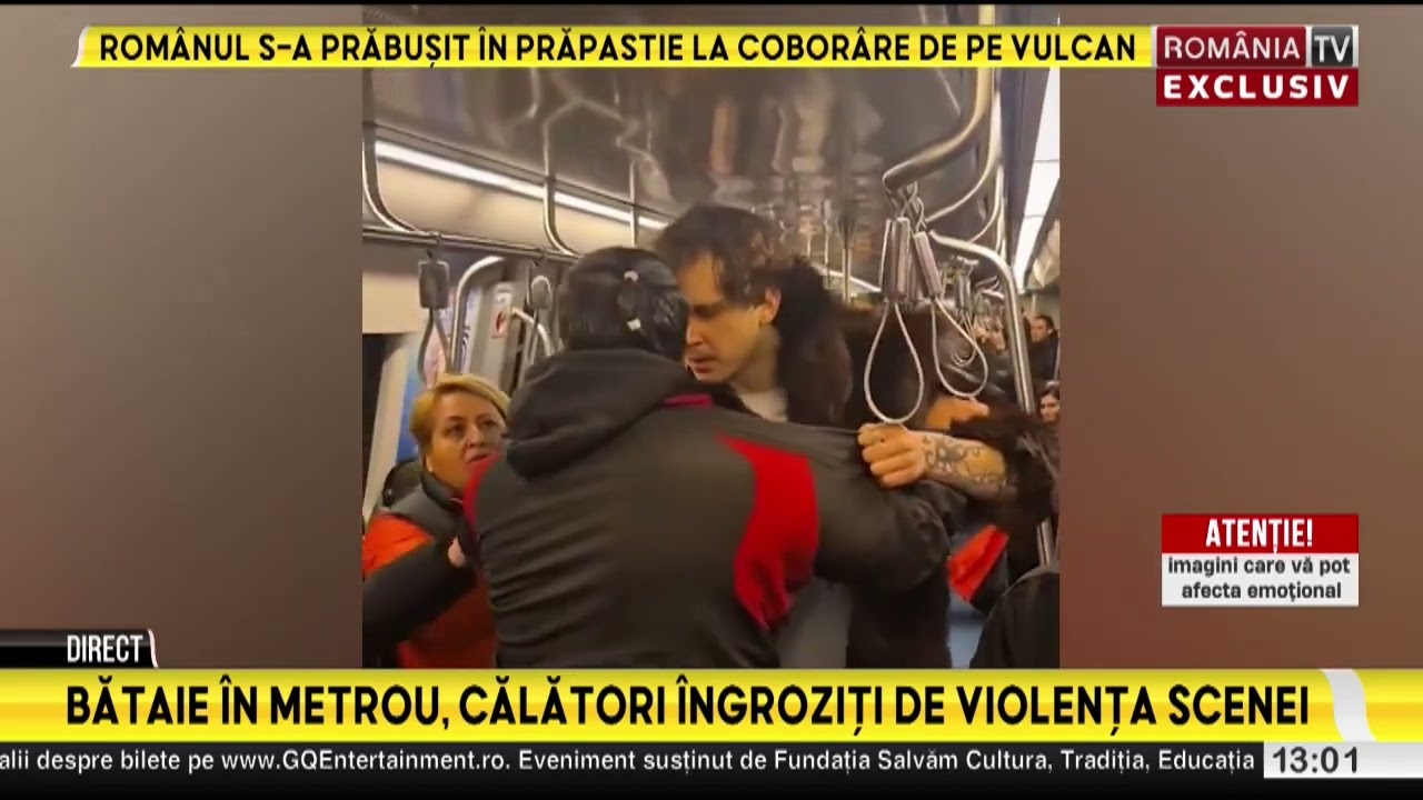 Bătaie &icirc;n metrou, călători &icirc;ngroziţi!