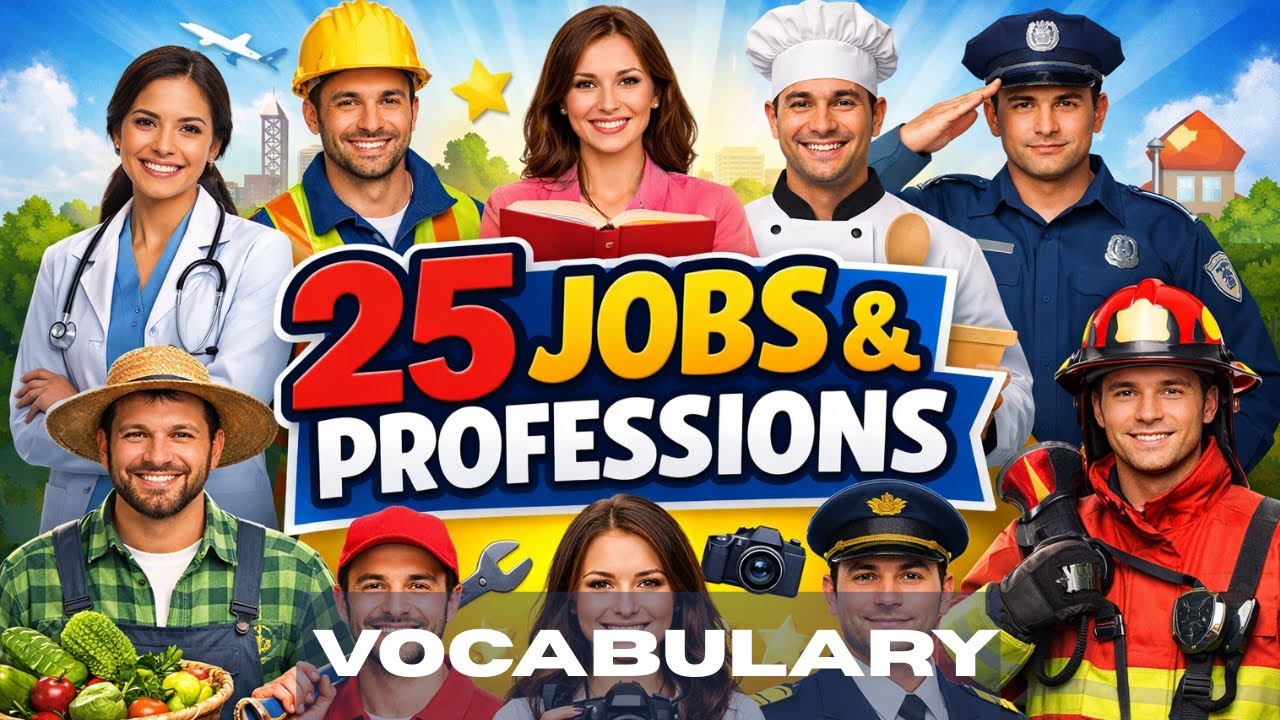 25 Jobs and Professions in English | Learn Occupation Names with Simple Sentences