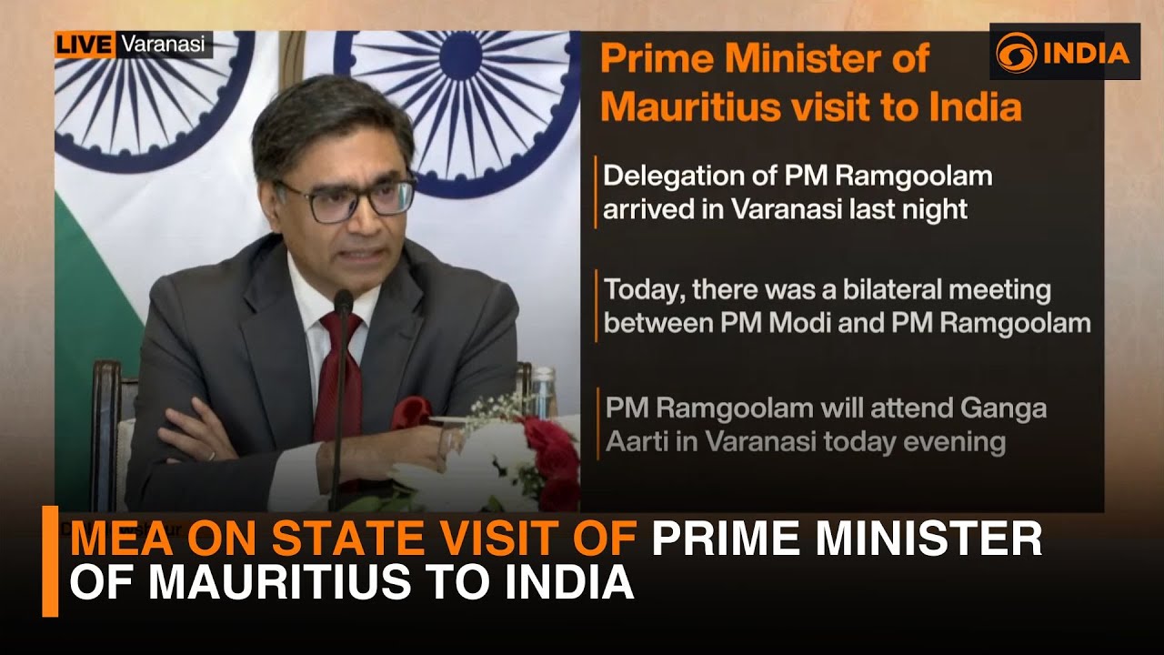 MEA on Mauritius PM&rsquo;s State Visit: MoUs Signed in Science, Technology & More | DD India News Hour