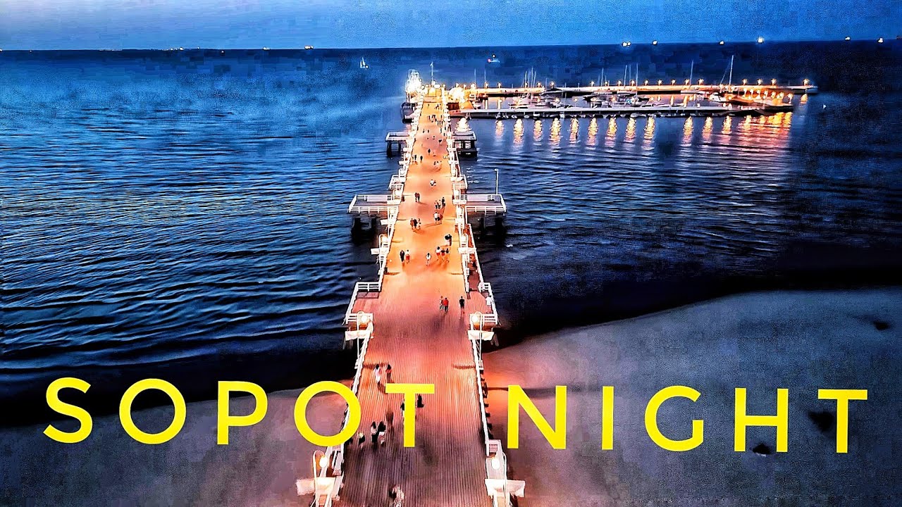 Sopot night drone