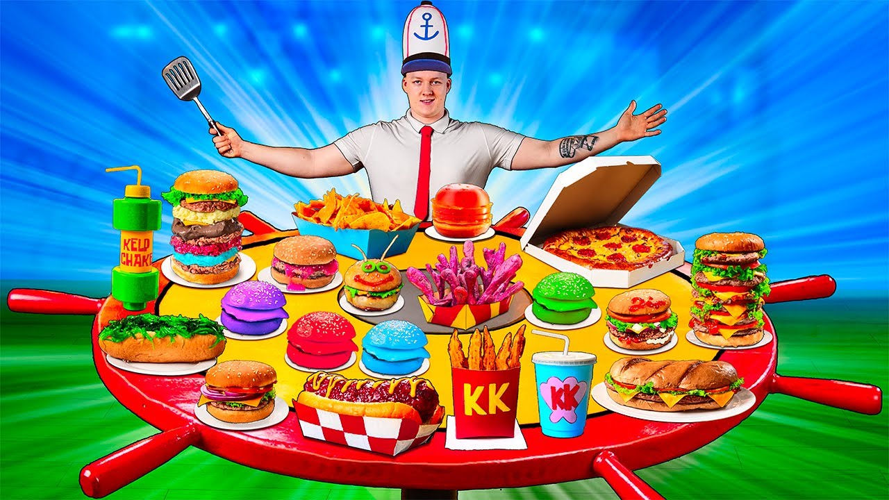 I Cooked The Entire Krusty Krab Menu From Spongebob!