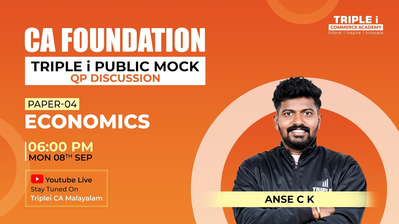 Economics - QP Discussion | CA Foundation Public Mock Sep 25 | Triple i | Anse C K