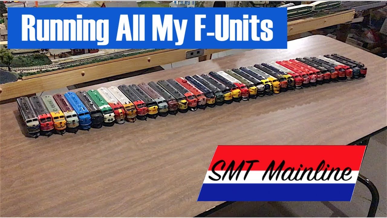 Running All My F-Unit Diesel Locomotives