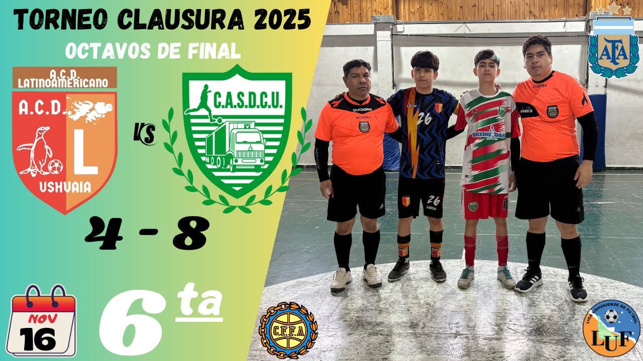 Futsal AFA Ushuaia Clausura 2025 - Octavos - 6ta - Camioneros vs Latinoamericano