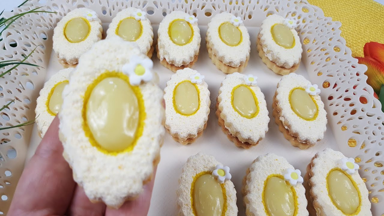 صابلي بالليمون كريمة الليمون🍋 هشيييش بزااااف sablé au citron a la crème de citron
