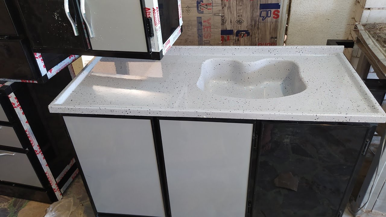 Making a granite kitchen sink عمل سنك من الجرانيت (المرمر الصناعي)