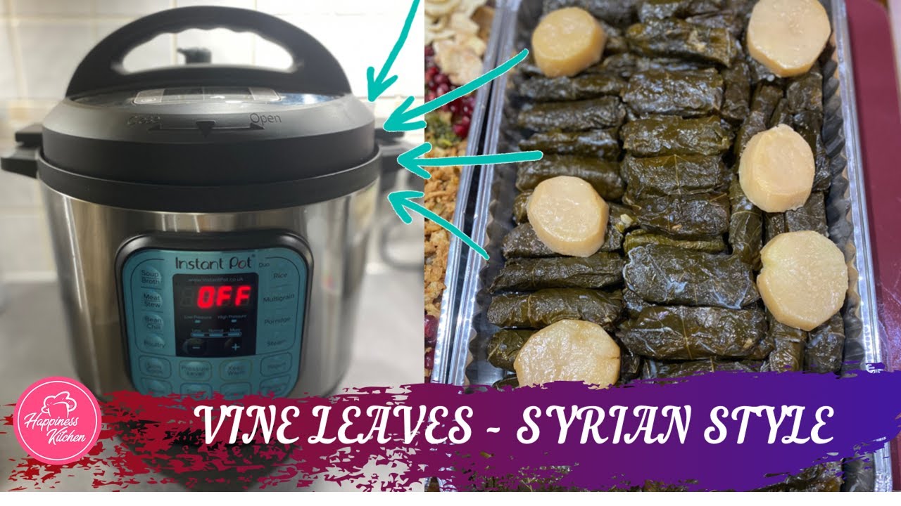How To Make Stuffed Vine Leaves | Syrian Style Vine Leaves | Instant Pot | Vegan Vine Leaves