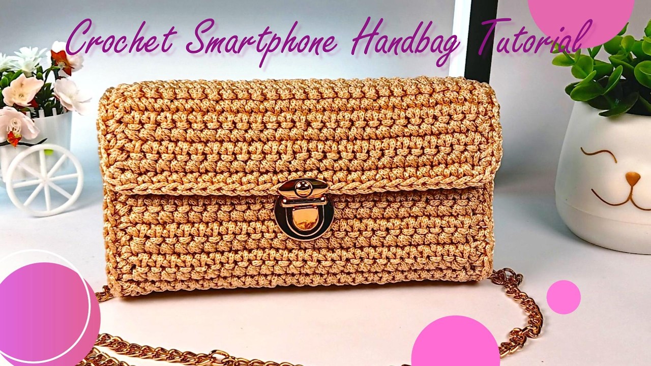 Crochet a Mini Handbag in one Evening, Tutorial in 4K, Subtitles EN