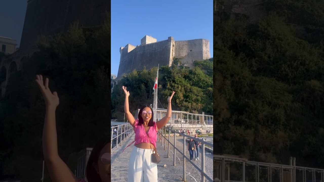 Italian Castle & Port & Olive Tree! 🇮🇹 Lerici Village, Liguria #italianvillage