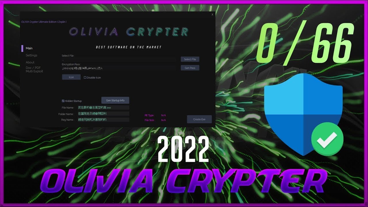 Vbs Fud Crypter 2022 Test Windows 10 Defender AMSII Bypass Olivia Software Released Runtime