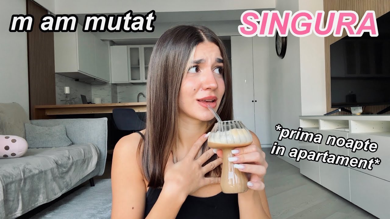 M-am mutat SINGURA 🤭 | prima noapte in noul meu apartament + HAUL 🎀