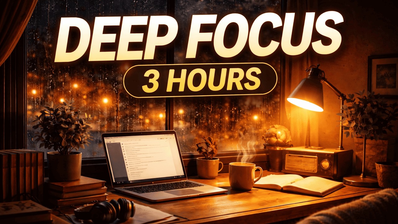 Deep Focus Lofi 🌧️ 3 Hours of Cozy Rain Beats for Study & Productivity