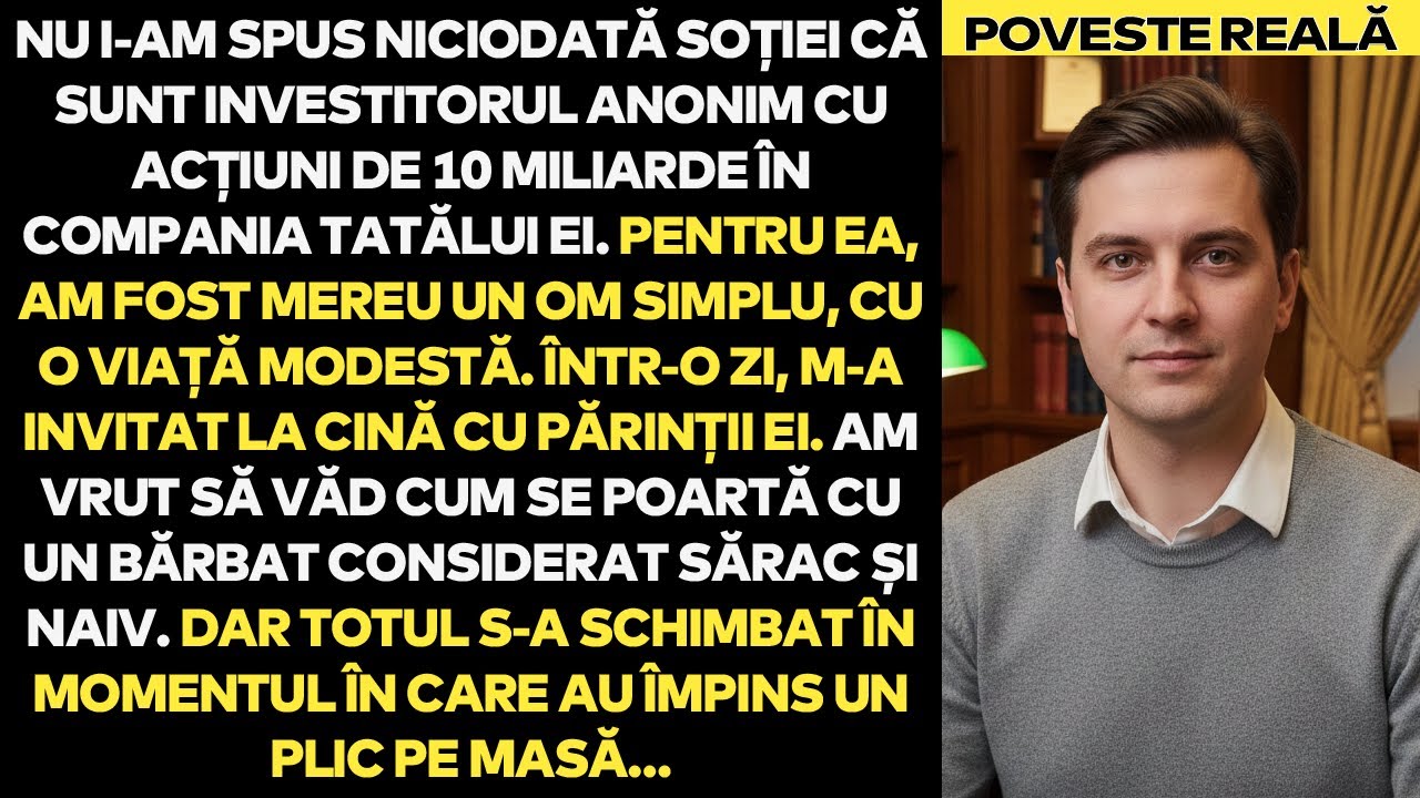 Nu I-Am Spus Niciodată Soției Că Sunt Investitorul Anonim Cu Acțiuni De 10 Miliarde De Lei