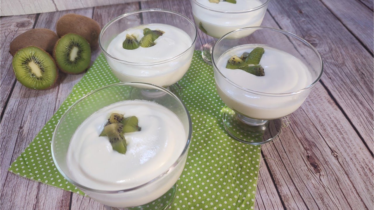 CREMOSO DE KIWI🥝Postre rápido,fácil y delicioso! hazlo con tu fruta 🔝 Con Mambo!!!