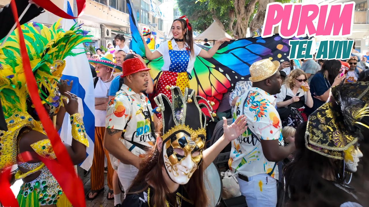 Purim celebrations in Tel Aviv (Florentin), Israel 2025