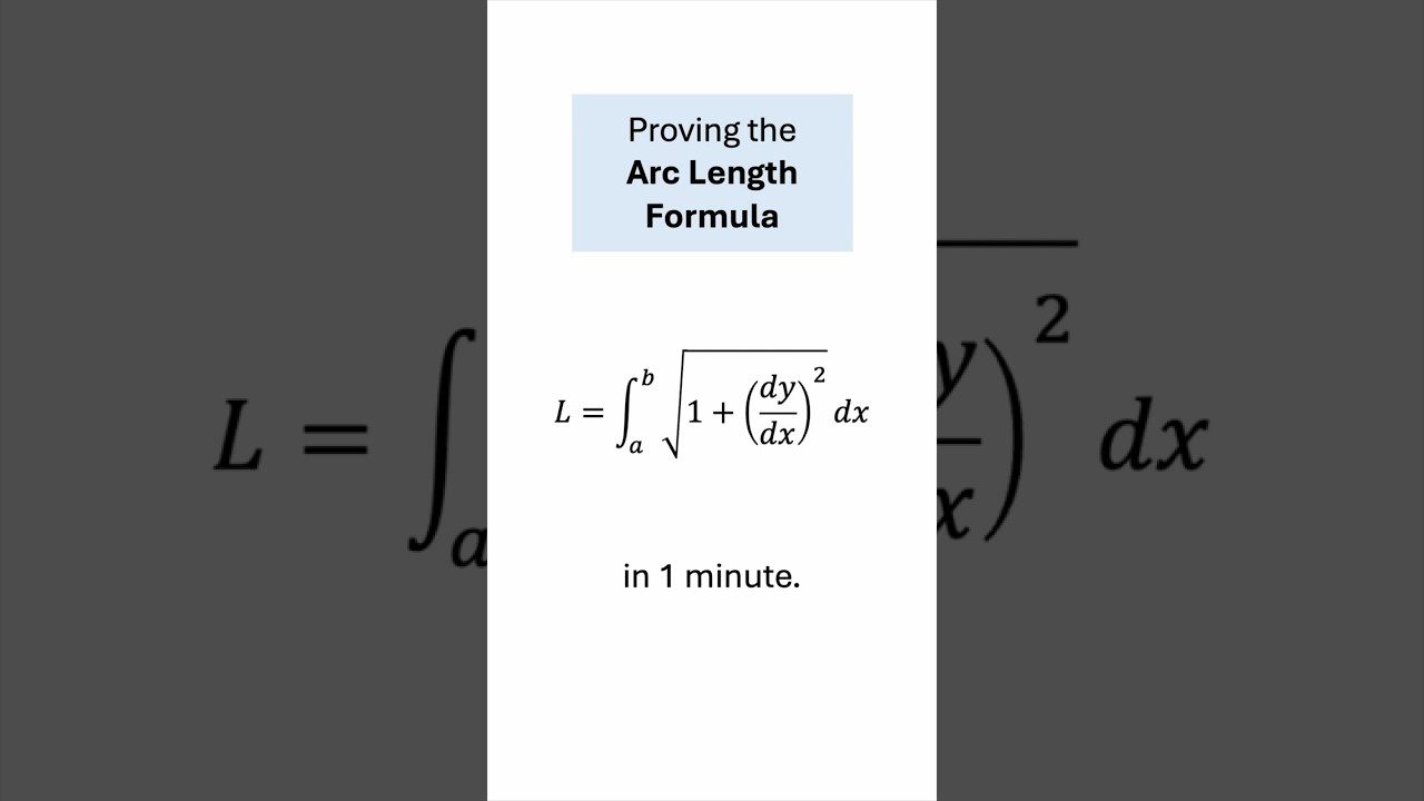 Arc Length Formula Proof #maths #mathematics #math #calculus #formula #proof