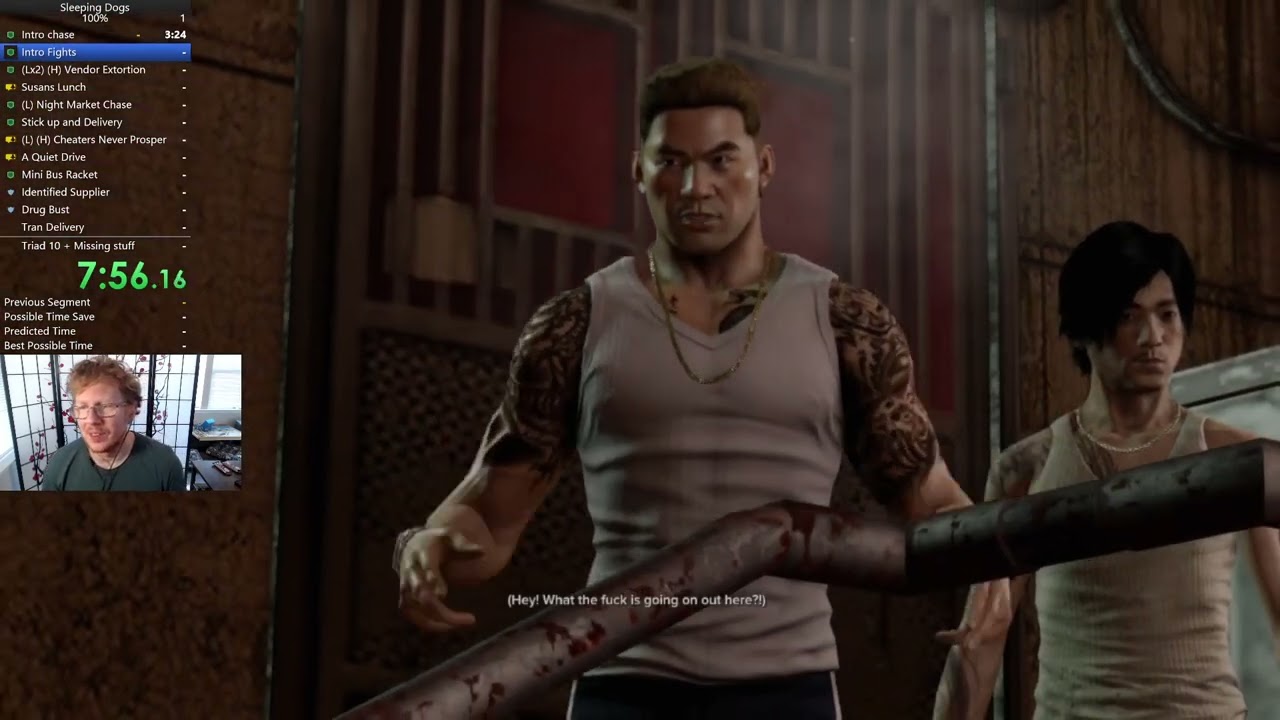 100% Sleeping Dogs Speedrun in 11:37:24