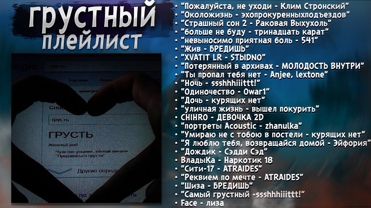 Грустный плейлист  | Sad playlist 🖤