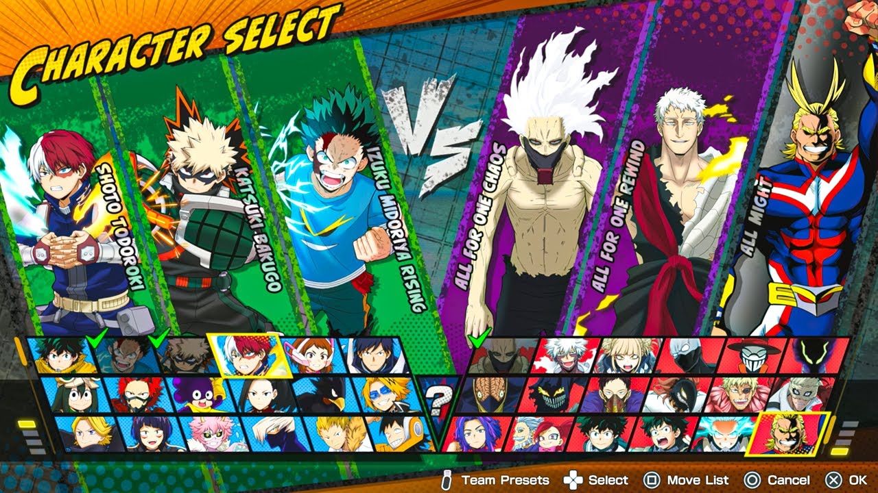 MY HERO ACADEMIA: All's Justice - All Characters Gameplay (4K 60FPS)