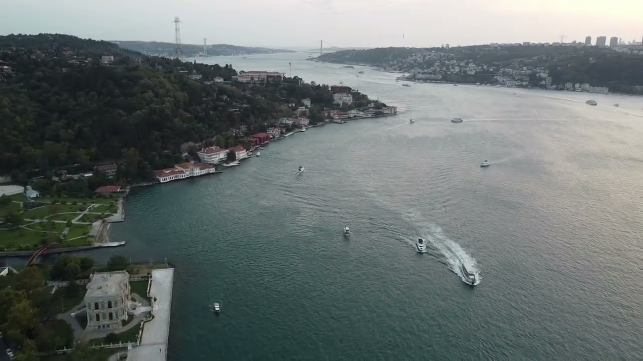 Anadolu Hisarı + Kandilli by Drone (4k). Istanbul. Turkey